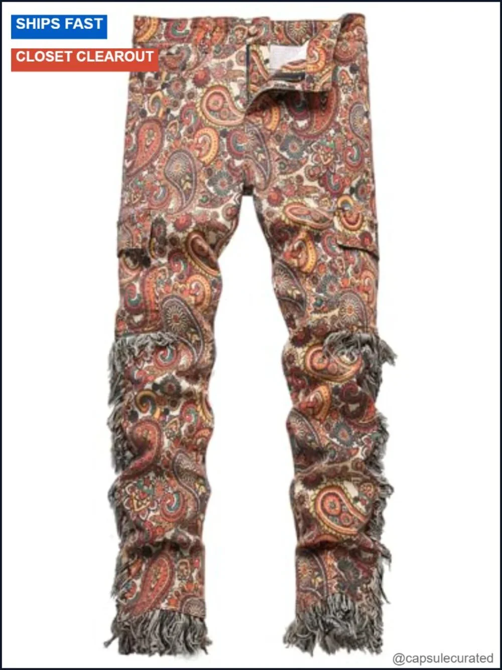 Skinny Fit Patchwork Biker Jeans - Denim Cotton